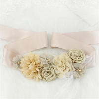 Cinturón De Encaje Con Flores Para Mujer Y Niñas Cinturón De Boda Con Diamantes Y Lentejuelas Para Vestido De Boda - details 7