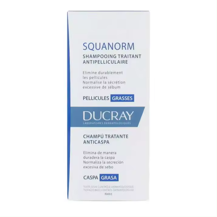 Ducray Squanorm Champú Caspa Grasa 200Ml - Elimina la Caspa Grasa - 1