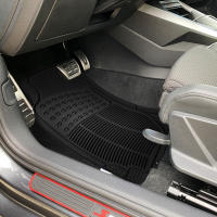 ENERFERO-Juego de 4 Alfombras Para Coche,Alfombra De Goma Para Coche, Alfombrilla Universales Antideslizante, 2 Delanteras y 2 traseras,Color Negro - details 2