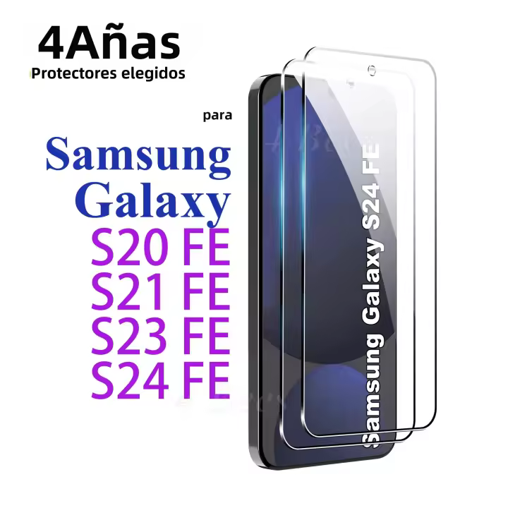 Protector De Pantalla Para Samsung Galaxy S20 FE S21 FE S23 FE S24 FE Vidrio Templado Anti-Arañazos Y Anti-Huellas 1-4 Piezas - 1