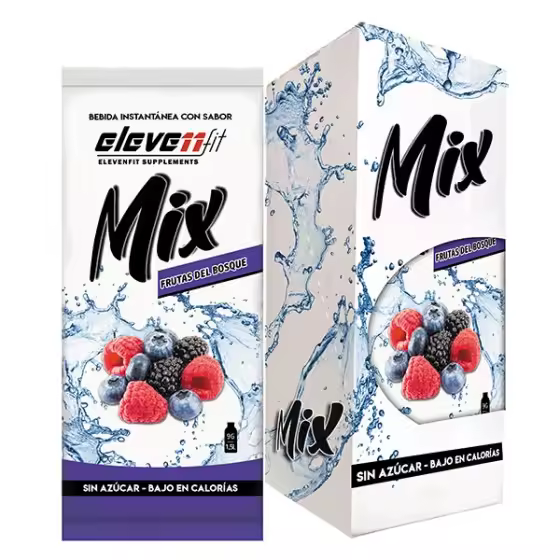 12 MIX BEBIDA SABORIZANTE EN POLVO (12X9G) - Elevenfit  Sin azúcares  Sin calorías  Deliciosos sabores  Eleven fit - 1