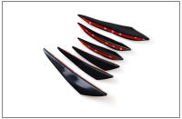 Set De 6 Piezas deSpoiler Universal Para Coche Canard Valence Chin Difusor Splitter Fin Decoración Para Bumper Frontal PVC - details 4