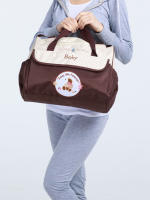 Bolso De Hombro Unisex Grande Y Ligero Con Estampado De Oso De Peluche Impermeable Para Mamá Bolsa Portátil Con Cierre De Cremallera Para Diaper - details 2