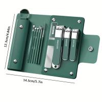 Juego Profesional De 10 Piezas De Tijeras Para Uñas Viajero Adecuado Para Manicura Y Pedicura Incluye Cuchara Para Oídos Kit De Aseo - details 5