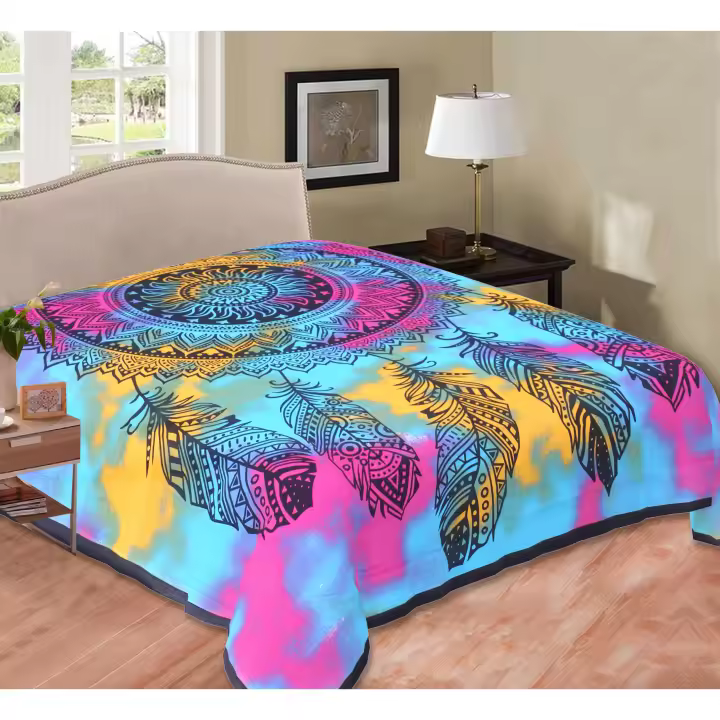 Printex - Tapestry Tapiz con Estilo de Mandala Indio - 220 x 240 cm- Pareo Manta Picnic,Yoga, Antiarena, Multiusos, Decoracion Pared, Toalla de Playa - 1