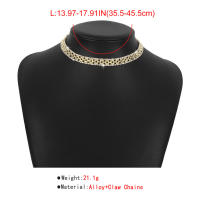 Collar De Cadena De Diamantes Geométricos Para Mujer Vintage Cristal Hueco Salón De Moda Aesthetic Joyería De Cuello - details 4
