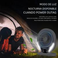 Lámpara Solar Con Ventilador Y Panel Solar Recargable LED Para Exteriores Luz De Camping Solar AC DC Moderna IP65 ABS - details 6