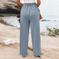 Pantalones Anchos Para Mujer Cintura Alta Elástica Trasera Negocios Casual Largo Pantalones Regulares De Pierna Recta Para Otoño/Invierno - details 37