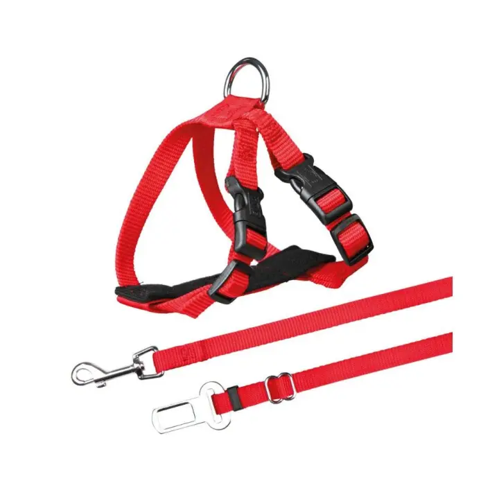 TRIXIE Arnés y Cinturón seguridad Gatos, 20-50 cm, Rojo - 1
