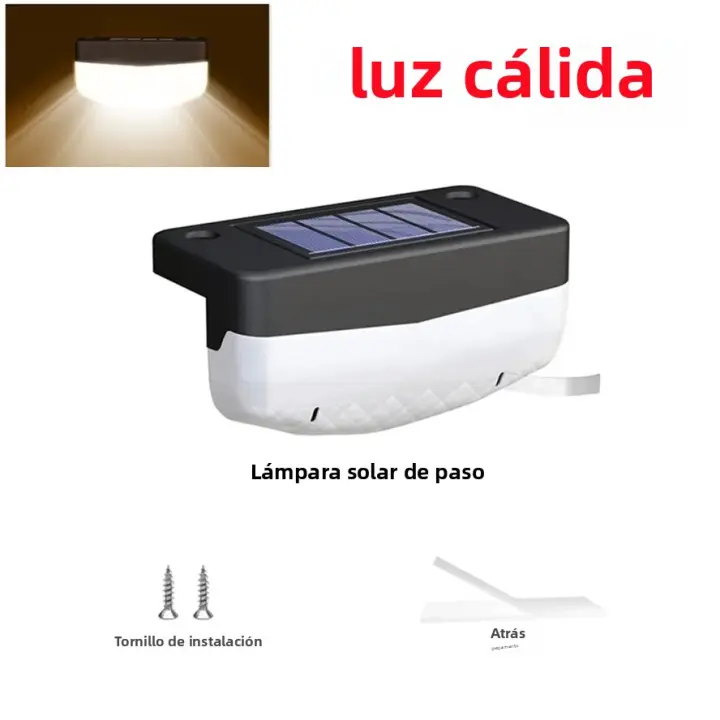 Lámpara Solar LED Para Exterior Impermeable Iluminación De Jardín Luz De Poder Solar Para Patio Escalera Valla Decoración - 1