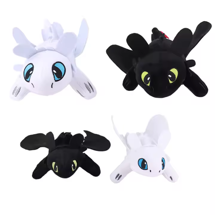 Dragón Danzante De 2 Tamaños Con Alas Muebles Adorno Para Techo De Coche Decoración De Dragón Volador Regalo Para Niños Blanco Negro - 1