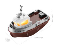 Barco RC ZWN 1/32 Con Luces Motor Potente 2.4G Control Inalámbrico De Longitud Para Niños Y Niñas Regalo Modelo De Tugboat - details 18