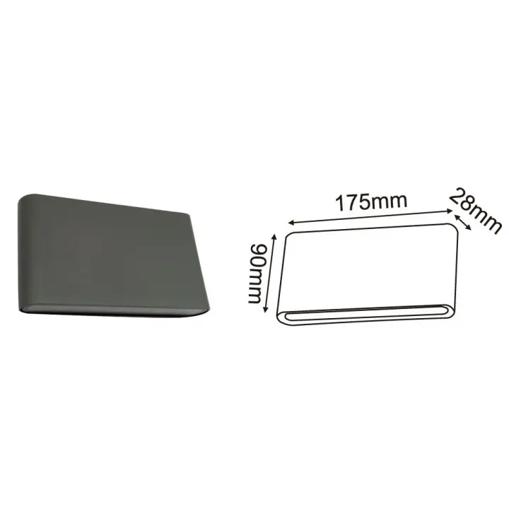 LED7 - Aplique exterior de diseño 8W 4K LED 2702 - Aplique de Pared, Alta Eficiencia, Iluminación, Luz Interior, Luz Exterior, Luz Fría, Decoración, Ofertas de iluminación Herramientas, Tecnología de Iluminación, Lampara de Techo, Electricidad foco - 1