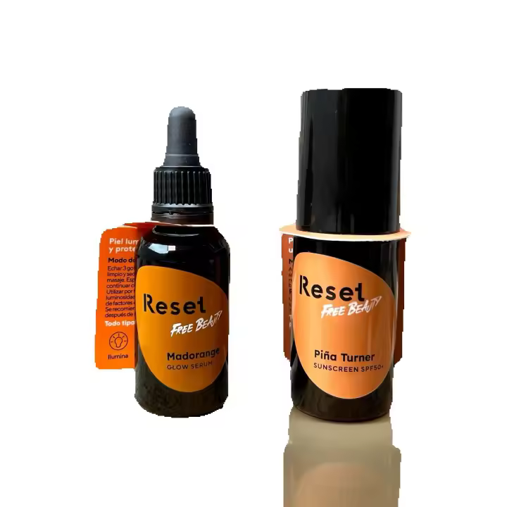 Resetea Tu Belleza: Pack Cosmética Facial Vitamina C y Protector Solar SPF 50+ – Protección y Luminosidad Todo Tipo de Piel – Hidratación, Antioxidante y Defensa Contra los Rayos UV - PACK WALKING ON SUNSHINE - RFB RESET FREE BEAUTY - 1