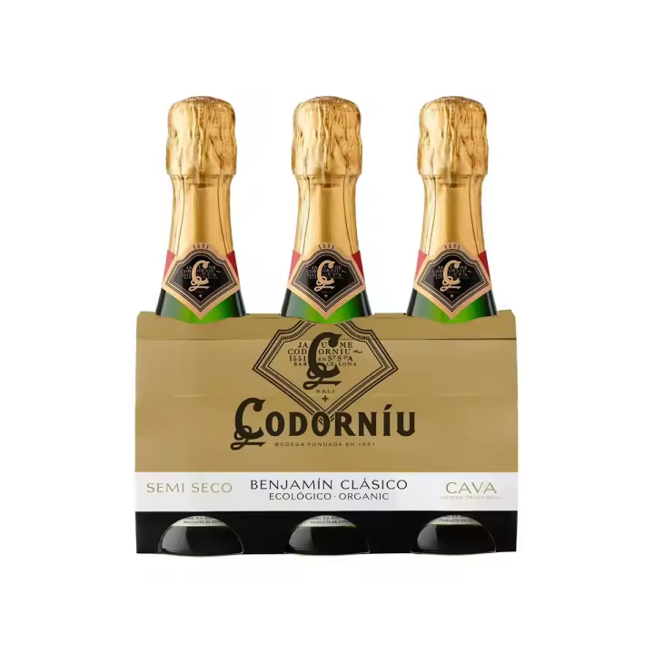 Cava Codorníu Semi Seco Benjamín Pack 3 unidades - 1