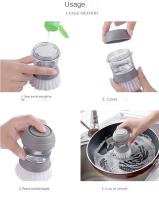 Cepillo De Cocina Automático De Limpieza No Adhesivo Con Presión Tipo Herramienta De Limpieza De Utensilios De Cocina Ecológico Plástico Para Lavado De Ollas Y Platos - details 5