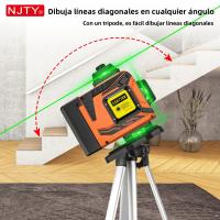Nivel Láser Automático 4D 16 Líneas 360 Grados Verde Recargable Tipo-C 5200mAh Herramientas De Construcción Ruler De Ángulo - details 7