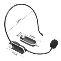 Micrófono Inalámbrico De Cabeza 2.4G Con Transmisor Y Receptor Para Amplificador Y Altavoz De Voz Para Enseñanza Guía Turística - details 2