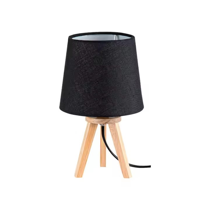 Lampara Mesa Haya E14 Tela Negra Estilo Escandinavo LYCHEE  RABALUX - 1