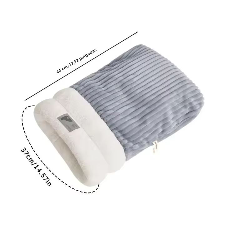 Cama De Descanso Para Mascotas Cálido Saco De Dormir Semi-Acrizado Para Gatos Y Perros Cómodo Para Camping Con Tres Capas Material De Algodón Veludo Y Piel De Oveja - 1