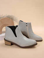 SP Botas Chelsea nuevo Botas de Mujer Botas Gruestas Tacón Bajo Botas de cuero botines retro Primavera y botas individuales Botas Cortas Mujer, - details 24