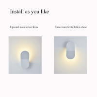 Lámpara De Pared Creativa Minimalista En Negro/Blanco/Oro De Aluminio Para Iluminación De Dormitorio Y Sala De Estar Instalación Fácil Incluye Bombilla Moderno Estilo - details 2