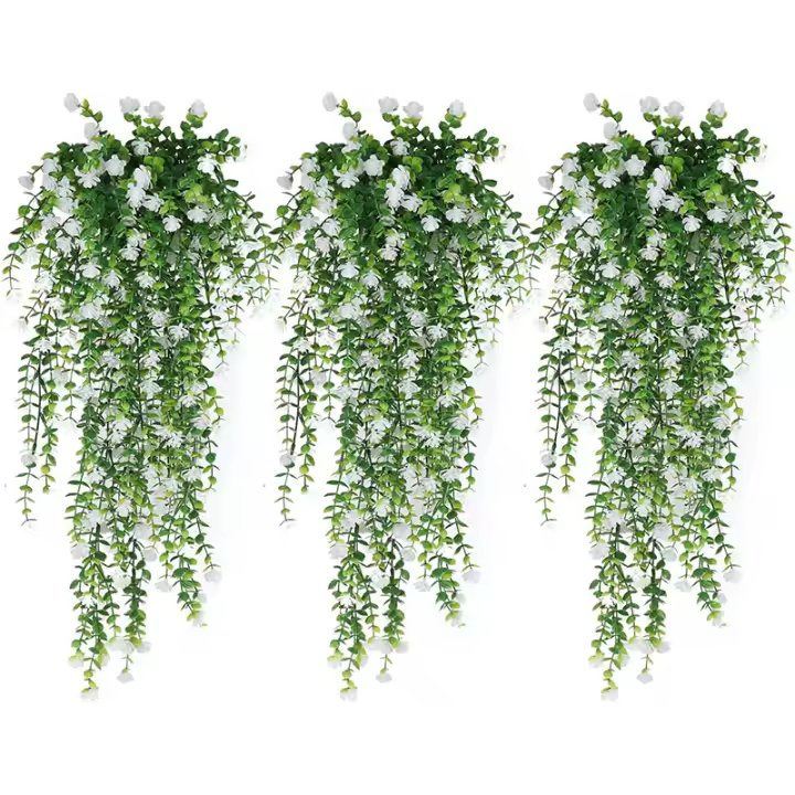 Vine De Hojas De Eucalipto Artificial De 30 Pulgadas Para Decoración De Hogar Jardín Boda Y Decoración Exterior Accesorios De Plantas Falsas - 1