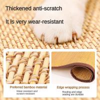 Juego De Arañazos Para Gatos Tablero De Arañado De Bambú Protector De Sofá Artículos Para Gatos Poste De Arañado Fijo Con Uñas Fijas Juguete Para Gatos - details 5