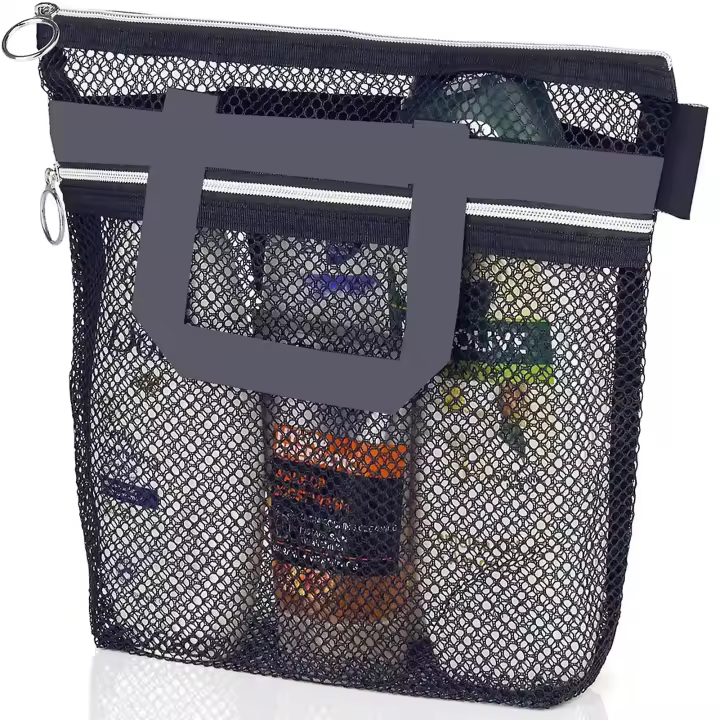 Bolsa de mano de Ducha portátil Bolsa de Cosméticos de Malla transparente Bolsa de ASEO de viaje - 1