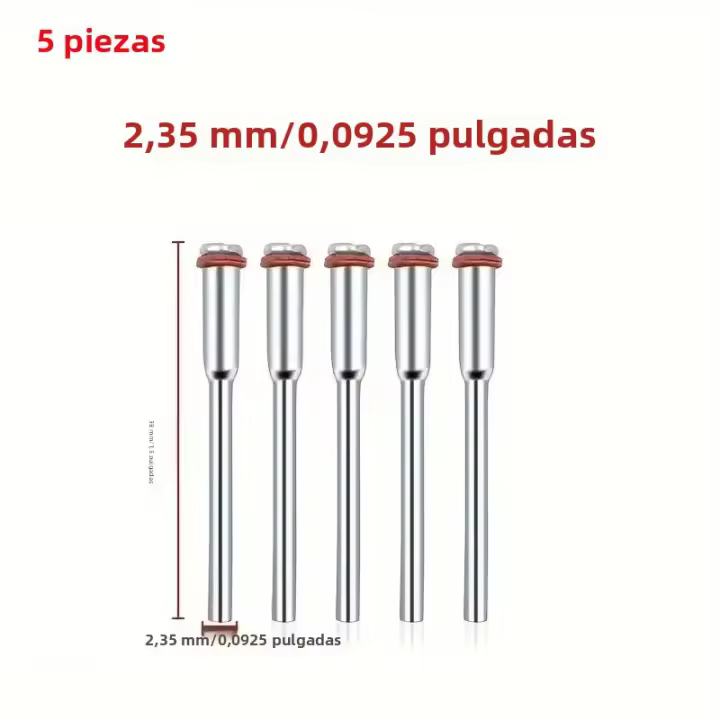 Accesorios De Taladro Para Herramienta Rotativa 5pcs Mandril De 1/8 Pulgadas Para Polvo Y Pulido Shank 2.35/3/3.175mm - 1