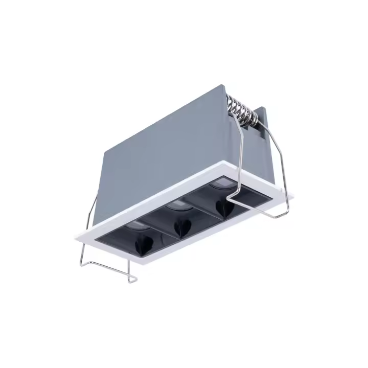 Barcelona LED Foco lineal LED empotrable triple 6W - UGR18 - CRI90 - Chip OSRAM - Blanco - 1