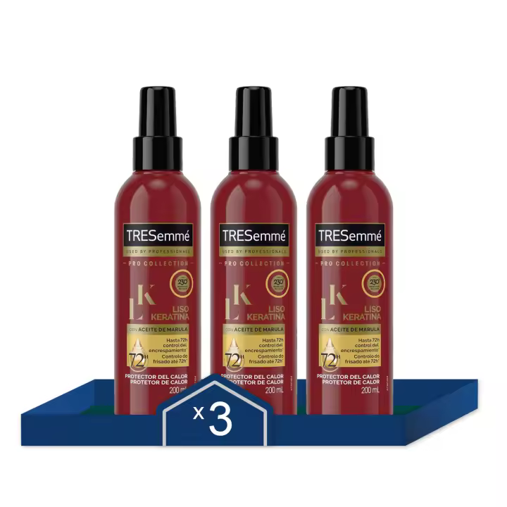 TRESemmé Protector de Calor Liso Keratina 200ml - Pack de 3 - 1