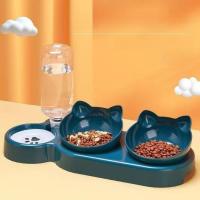 Tazón De Alimentos Para Gatos Y Perros Con Dispensador Automático Y Contenedor De Agua Antideslizante Doble Taza - details 13