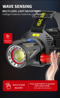 Linterna Frontal LED XHP360 De Alta Potencia Con Zoom Y Rotación Sensible 90° USB Recargable Luz De Camping Con Bank De Energía - details 7