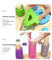 Juego De Puzzle Educativo Montessori De Madera Con Imanes Para Niños Juego De Matemáticas De Aprendizaje Color Sorting Y Formas Para Edad Infantil - details 7