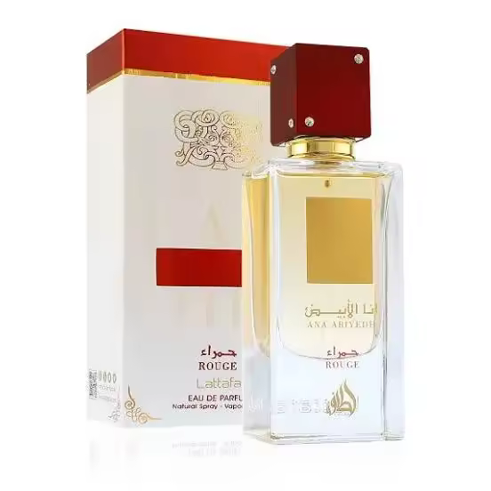 Perfume de Lujo Lattafa Ana Abiyedh Rouge 60ml Unisex | Perfume Árabe 100% Original con Larga Duración y Toque Amaderado y Dulce | Ideal para Regalo y Uso Diario - 1
