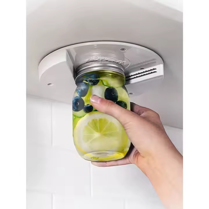 Abrigo Circular Para Botellas Y Latas 1pc En Acero De Carbono Para Cocina Cubierta De Armario Bajo Abrebotellas Y Abrecajas - 1