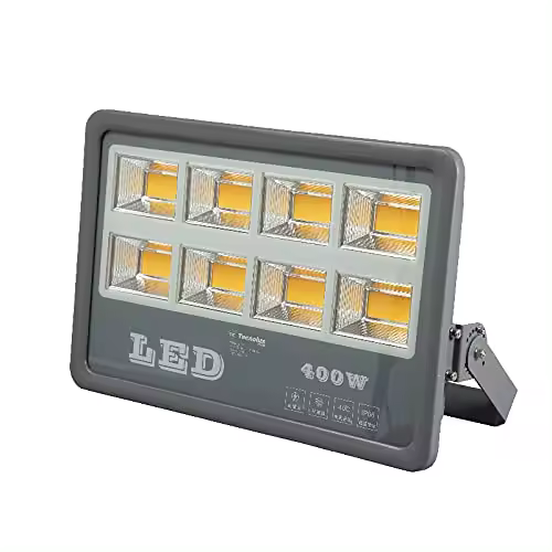 400W FLOODLIGHT LED FOCO PROYECTOR LED PARA EXTERIORILUMINACIÓN DECORACIÓN 2000K LUZ AMARILLA IP66 GRIS - 1
