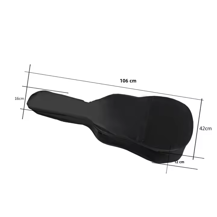 Estuche Portátil Para Guitarra Acústica Clásica De 38/41 Pulgadas Con Correa De Hombro Y Mochila Negra Accesorios Para Guitarra - 1