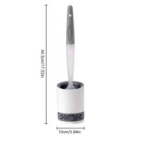 Juego De Cepillo De Inodoro Para El Hogar Con Soporte Montado En La Pared Silicone Recargable Para Limpieza De Esquinas Herramientas De Baño - details 10