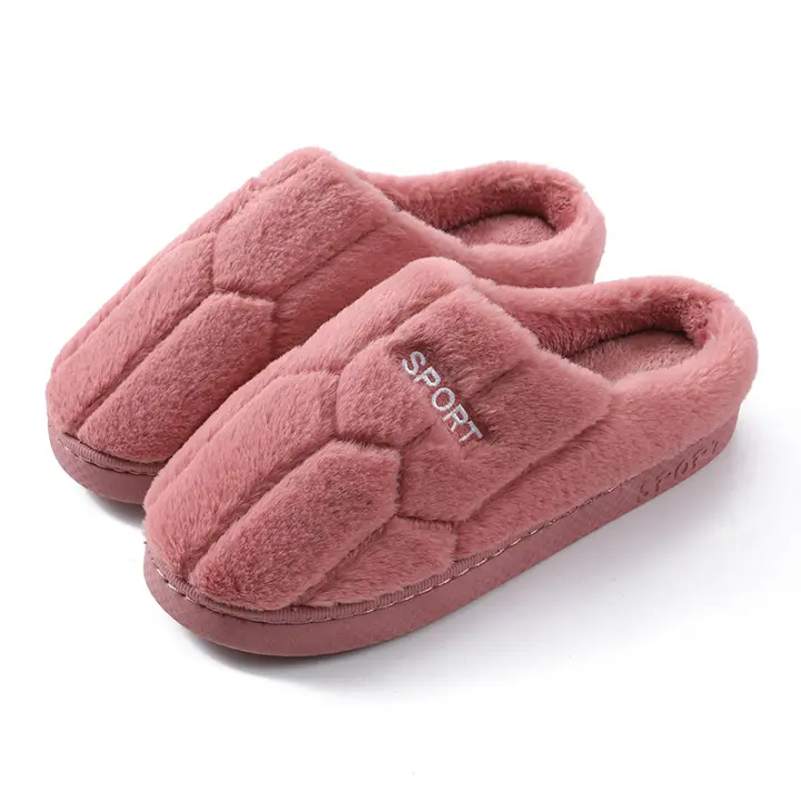 Zapatillas De Peluche Para Hombres Y Mujeres Cómodas Y Térmicas Para El Invierno Antideslizantes Suaves Para El Hogar Interior Dormitorio - 1