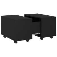 vidaXL Mesa de centro madera contrachapada 60x60x38 cm Blanco, Negro, Gris Mesita de Salón o Comedor o Auxiliar Mesa de Café Meuble Salón - details 4