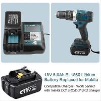 2 Pack Para Makita 18V Katería 6,0 Ah Lxt Li-ion Bl1850b Bl1830b Bl1860b Inalámbrico - details 1