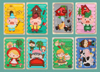 Rompecabezas De Madera Montessori Para Bebés Juego Educativo 3D Animal De Película Juguetes Para Niños De 1 a 3 Años Unisex - details 9
