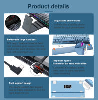 TECLADO MECÁNICO GAMING REDRAGON SHACO K641 RGB USB Mini 68 Teclas Switch Rojo Y Azul Para PC Laptop Con Aluminio Y Retroiluminación RGB - details 10