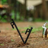 Juego De 4/8 Piezas De Clavos De Luz Nocturna Para Tienda De Campaña Extensos Y Fortalecidos Anti-Viento Para Fijación De Canopy De Acero - details 3