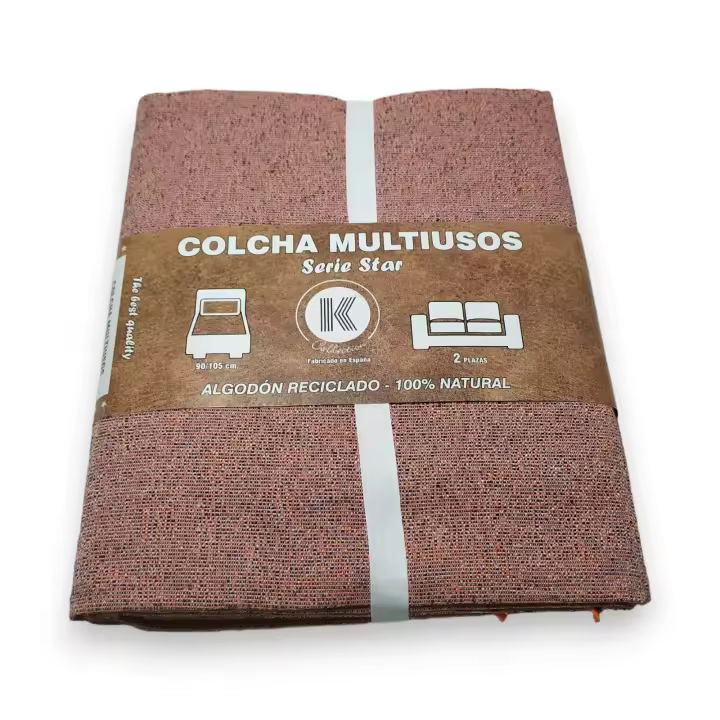 Colcha Multiusos: Plaid Sofa, Manta Foulard, Cubre Cama, Foulard para Sofas de Algodón y Otras Fibras Acabado de Calidad Fabricado en España. Korex - 1