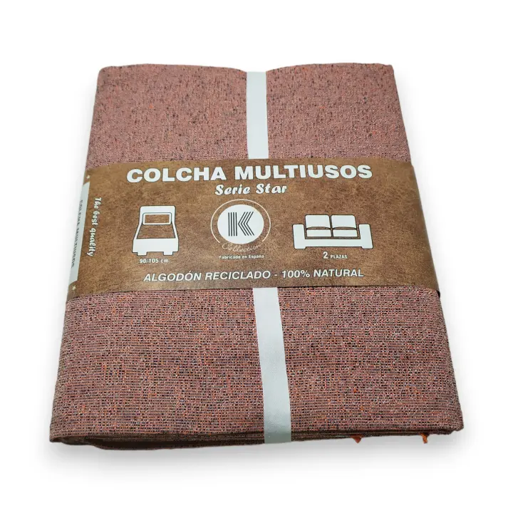 Colcha Multiusos: Plaid Sofa, Manta Foulard, Cubre Cama, Foulard para Sofas de Algodón y Otras Fibras Acabado de Calidad Fabricado en España. Korex - 1