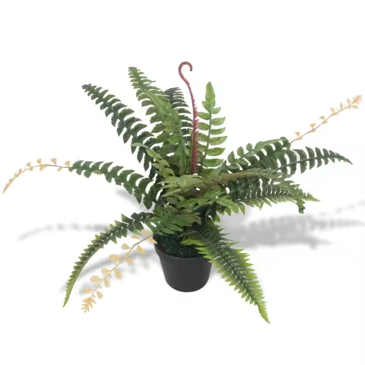 Helecho artificial con macetero 50 cm Verde - 1