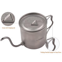 Cafetera De Titanio Para Camping Y Viajes 650ml/550ml/400ml Kettle De Pueyo Para Café Té Agua Con Estilo De Pato Adecuada Para 2 Usuarias - details 6
